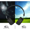 DEFY BassX ANC Active Noise Cancellation Bluetooth Headset (Bold Black, On the Ear)