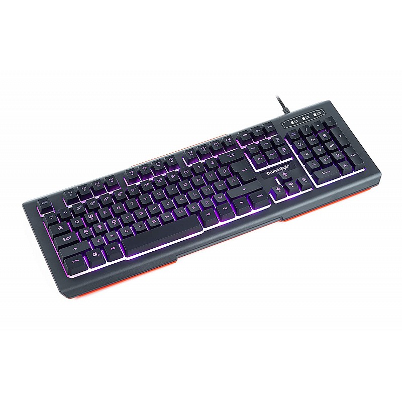 Cosmic Byte CB-GK-02 Corona Wired Gaming Keyboard 7 Color RGB Backlit with Effects Anti-Ghosting Black