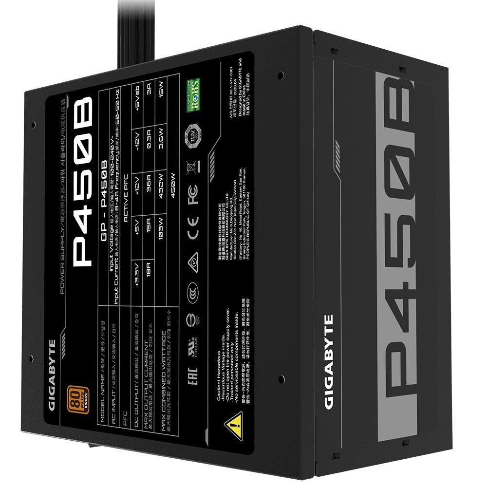GIGABYTE GP-P450B 80 Plus Bronze Power Supply GIGABYTE GP-P450B 80 Plus Bronze Power Supply