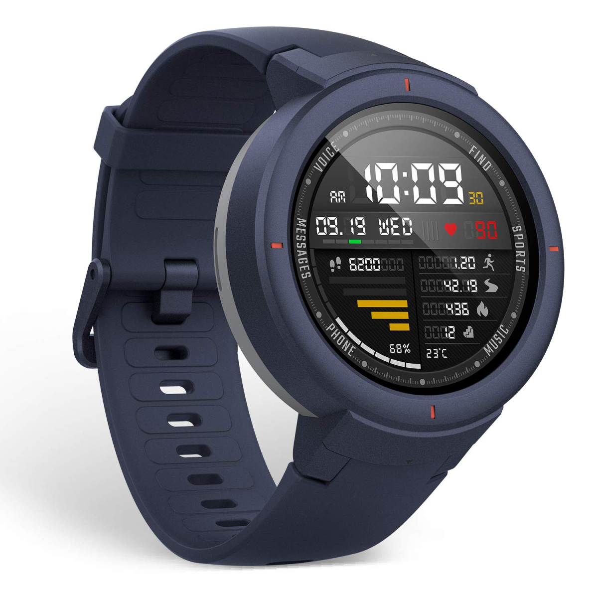 Amazfit Verge Phone Call Smart Watch with Alexa-Built in (Blue)- Amazfit Verge Phone Call Smart Watch with Alexa-Built in (Blue)-