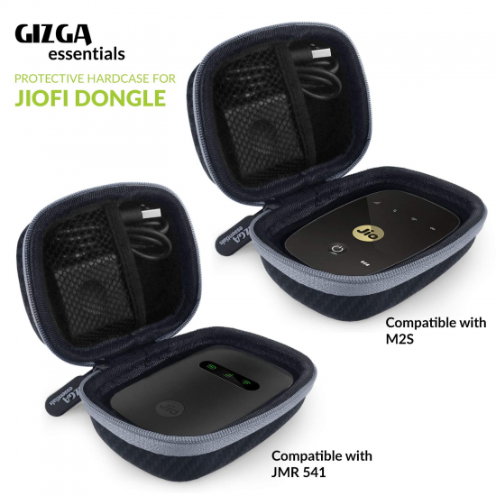 Gizga Essentials G22 Case for JioFi 4G M2S and JioFI3 WiFi Hotspot Dongle (Black)