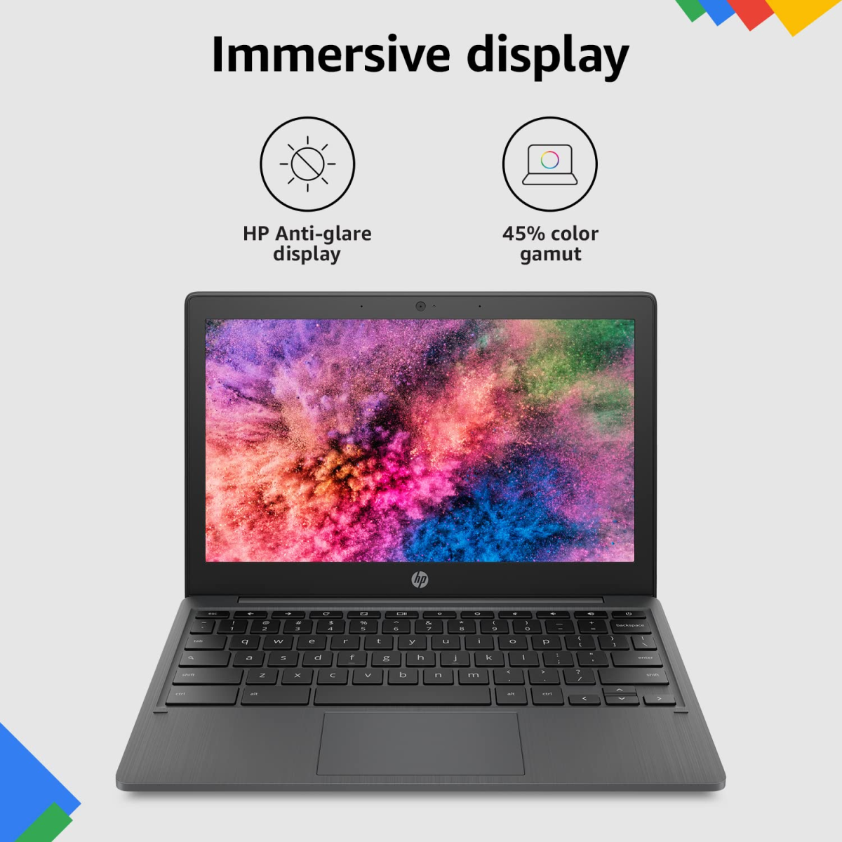 HP Chromebook MediaTek MediaTek Kompanio 500 (4 GB/64 GB Chrome OS) 11a-na0004MU Chromebook (11.6 inch, Ash Grey)