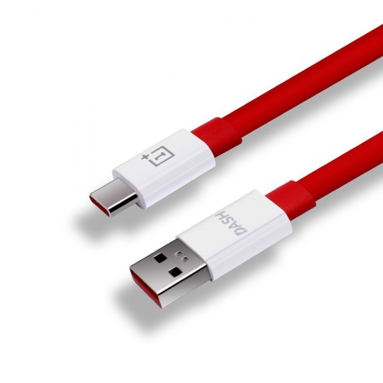 Compatible Dash/Warp Data Sync Fast Charging Cable Supported for All C Type Devices (Red and White)