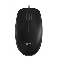Logitech B100 Computer USB Mouse Black 