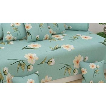 Amvy Creation Prime Collection 160TC 3D Printed Supersoft Glace Cotton Diwan Set, Multicolour