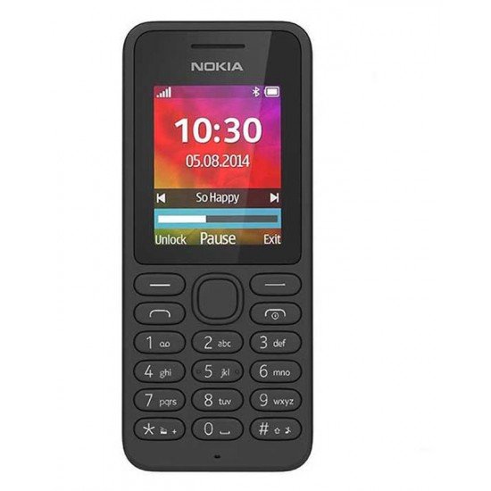 Refurbished Nokia 130 Dual Sim Black Mobile With Battery and Charger.