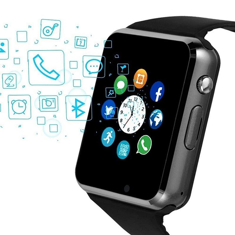 A1 Watch - Series 7 Smart Watch with Camera, Activity & Heart Rate Tracker, Sim & SD Card Support.