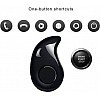 AIRTREE S530 Black Universal Sweat Proof Rechargeable Mini Invisible Bluetooth Headset Single in-Ear Earpiece Earphone Long Battery Backup