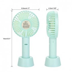 Avya Mini USB/Battery Air Cooling Handheld Palm-Leaf Fan with Rechargeable Battery for Home and Offices, Indoor and Outdoor Activities