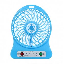 Avya Portable Electric Cooling Rechargeable USB Mini Fan Portable Rechargeable LED Light Fan Air Cooler With Rechargeable