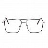 Transparent Square Unisex Optical Metal Frame for Unisex-Pack of 1