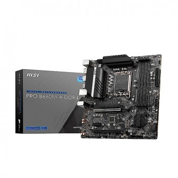 MSI Pro B660M-A Ddr4 Motherboard, Micro-ATX - Supports Intel 12Th Gen Core Processors Black