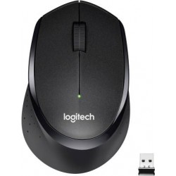Logitech M330 Silent Plus Wireless Optical Mouse  (USB, Black)-
