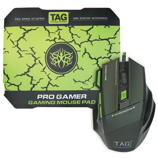 TAG 7D PRO Gaming Mouse and Pad - 7 Buttons Pro Gamer Mouse-