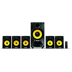 Philips Heart Beat SPA-3800B 5.1 Channel Home Theater System (Black/Yellow)-
