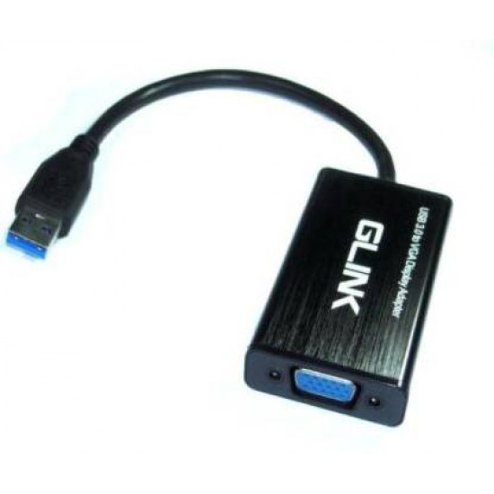 GLINK GL-008 USB 3.0 TO VGA ADAPTER Gaming Adapter (Black, For PC)