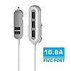 Portronics Car Power 4 POR-761 Car Charger with 5 USB Ports (White)