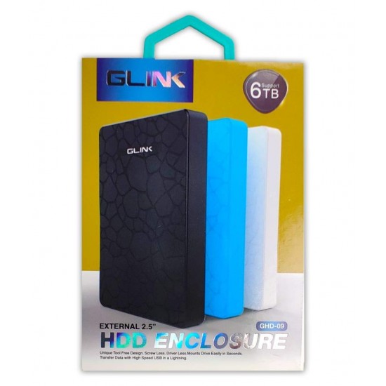 GLINK GHD-09 2.5 inch HARD DISK CASE USB3.0 For SATA HDD 2.5 INCH TRANSPARENT