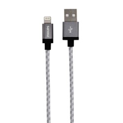 Philips DLC2508N Lightining Cable for Apple - 4 Feet (1.2 Meters) - (Grey-White)