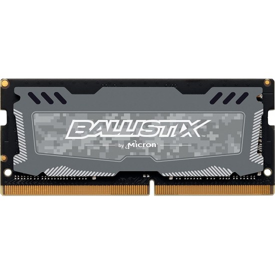 Ballistix Sport LT 16GB Single DDR4 2666 MTs PC4-21300 DR x8 SODIMM 260-Pin - BLS16G4S26BFSD (Gray)