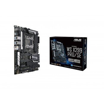 ASUS WS X299 PRO/SE Intel LGA 2066 ATX motherboard with DDR4 4133MHz, dual M.2 and M.2 heatsink, U.2, USB 3.1 Gen 2 connectors