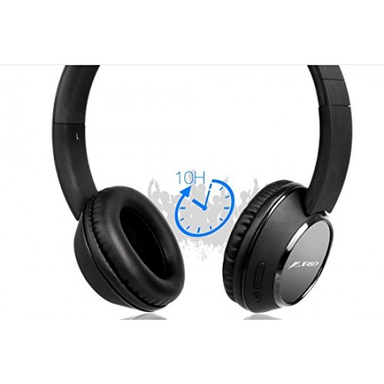 F&D Stereo HW110 Wireless Bluetooth Headphone with Mic (Black)-