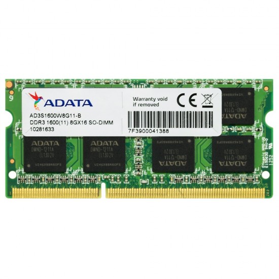 ADATA 8GB DDR3 1600MHz AD3S1600W8G11-R Laptop Memory