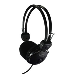 Quantum Headphones QHM888 with Mic Single 3.5mm Jack Headset (Black)