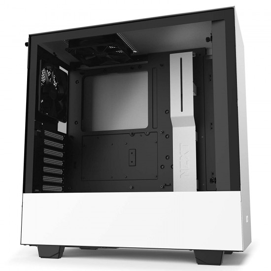 NZXT H510 - Compact ATX Mid-Tower PC Gaming Case - Front I/O USB Type-C Port - Steel Construction - White/Black