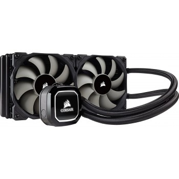 Corsair Hydro H100x Liquid CPU Cooler (240mm Radiator, Dual 120mm PWM Fans) Black- 