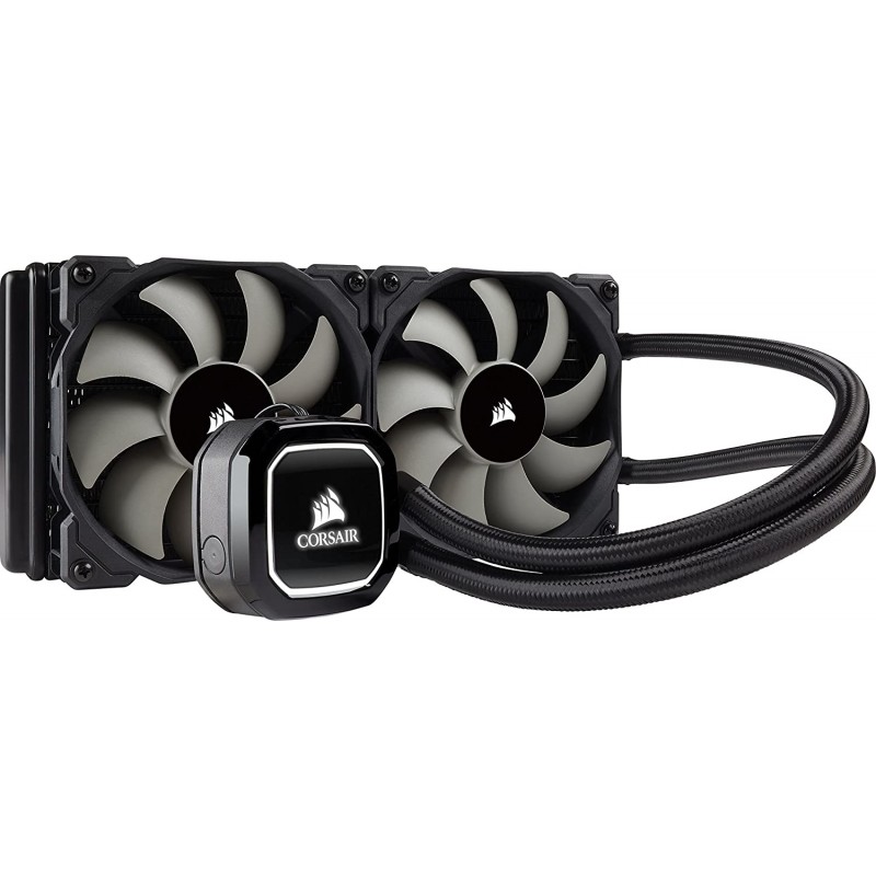 Corsair Hydro H100x Liquid CPU Cooler (240mm Radiator, Dual 120mm PWM Fans) Black- 