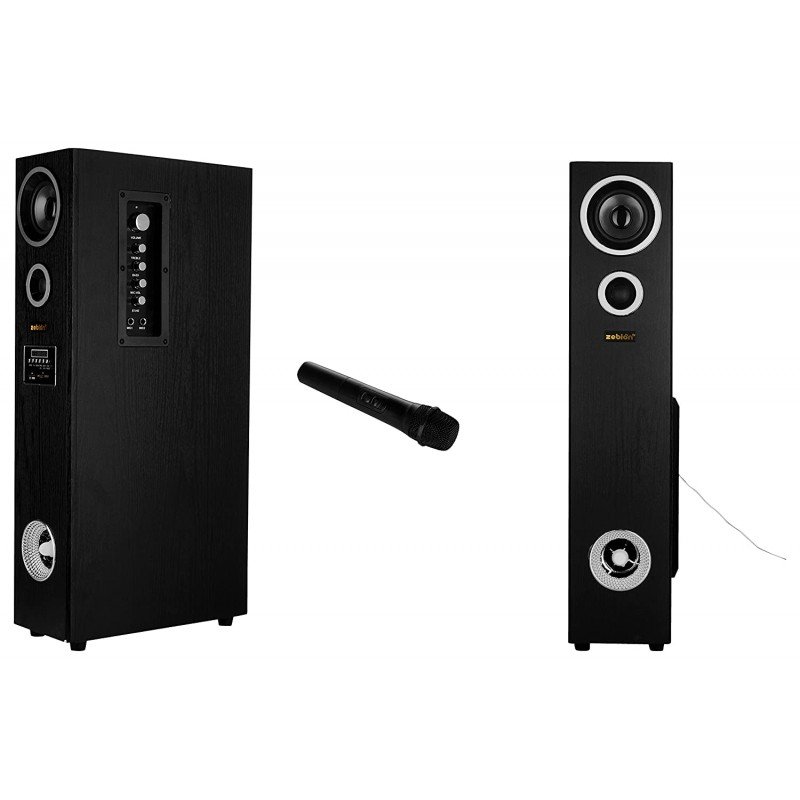 Zebion Zeb_WRAP_WD2 Wrapsody WD-2 Tower Speaker (Black, Combo of 5)