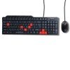 QUANTUM QHM8810 Spill-Resistant Wired Keyboard and Mouse Combo (Black)