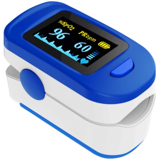 Finger Tip Pulse Oximeter with OLED Display, CE0123 Certified Blue color