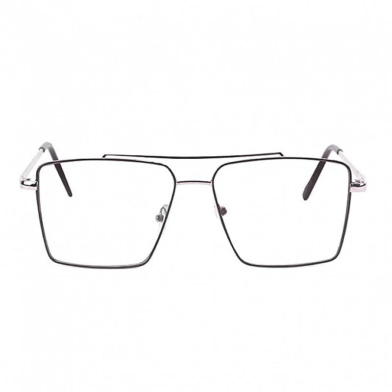 Transparent Square Unisex Optical Metal Frame for Unisex-Pack of 1 Transparent Square Unisex Optical Metal Frame for Unisex-Pack of 1