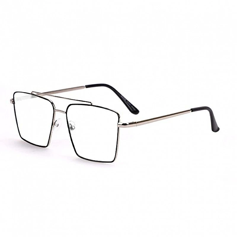 Transparent Square Unisex Optical Metal Frame for Unisex-Pack of 1 Transparent Square Unisex Optical Metal Frame for Unisex-Pack of 1