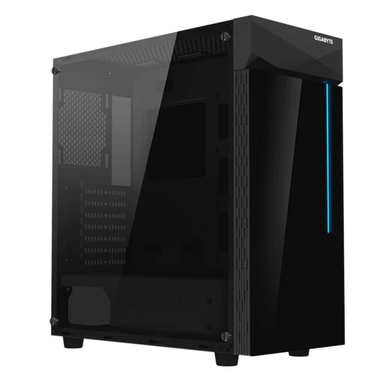GIGABYTE C200 Glass ATX Gaming Case, RGB Integrated, PSU Shroud Design, Watercooling Ready, Enhanced Airflow - Black GIGABYTE C200 Glass ATX Gaming Case, RGB Integrated, PSU Shroud Design, Watercooling Ready, Enhanced Airflow - Black