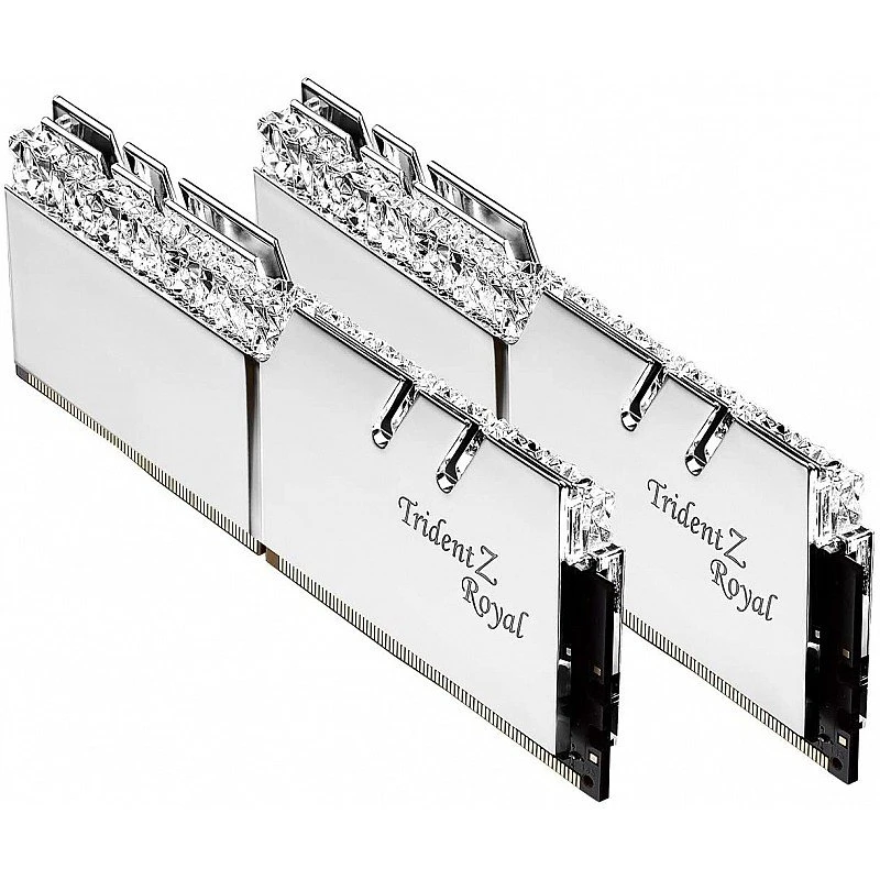 G.Skill 16GB DDR4 Trident Z Royal Silver 3200Mhz PC4-25600 CL16 1.35V Dual Channel Kit (2x8GB) G.Skill 16GB DDR4 Trident Z Royal Silver 3200Mhz PC4-25600 CL16 1.35V Dual Channel Kit (2x8GB)