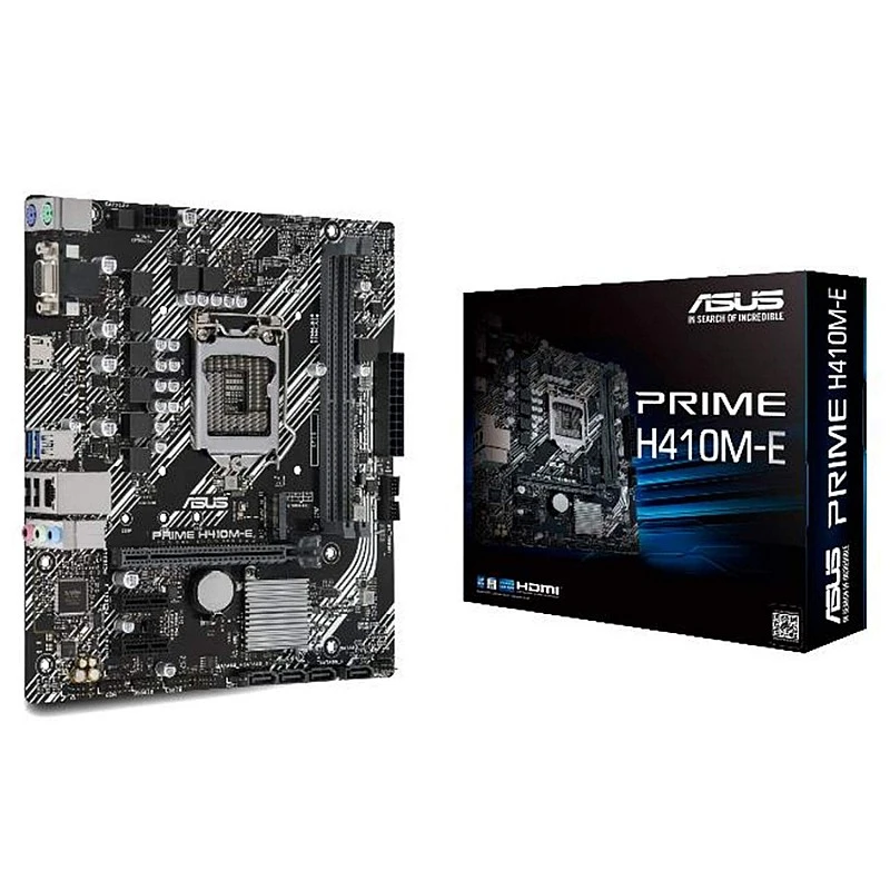 ASUS Prime H410M-E Intel PCIe 3.0 DDR4 mATX Motherboard with M.2 USB 3.2 Gen1 HDMI and SATA III 6Gbps ASUS Prime H410M-E Intel PCIe 3.0 DDR4 mATX Motherboard with M.2 USB 3.2 Gen1 HDMI and SATA III 6Gbps