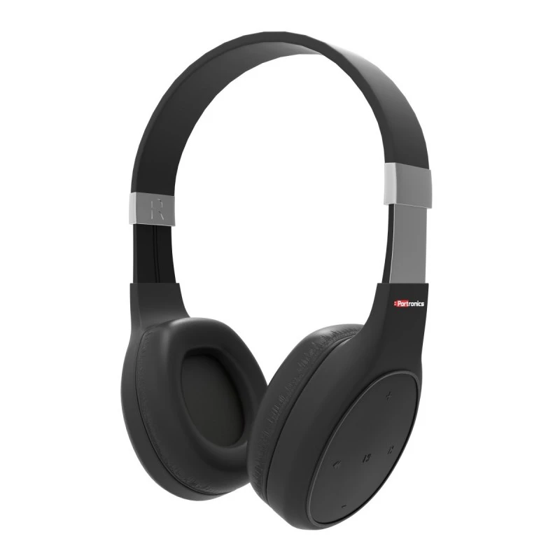 Portronics POR-762 Muffs Plus Wireless Bluetooth Headphone with AUX Port (Black) Portronics POR-762 Muffs Plus Wireless Bluetooth Headphone with AUX Port (Black)
