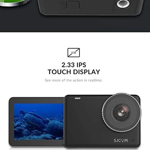 SJCAM SJ10X Optical 12 MP 4K24fps | 5.91 cm (2.33") UHD IPS Touch Display Action Camera 10M Waterproof Body Gyro Stabilization VLOGING, Black