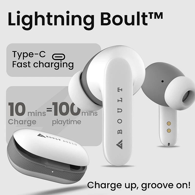 Boult Y1 with Zen ENC Mic, 50H Battery, Fast Charging, Pro Black, True Wireless Boult Y1 with Zen ENC Mic, 50H Battery, Fast Charging, Pro Black, True Wireless