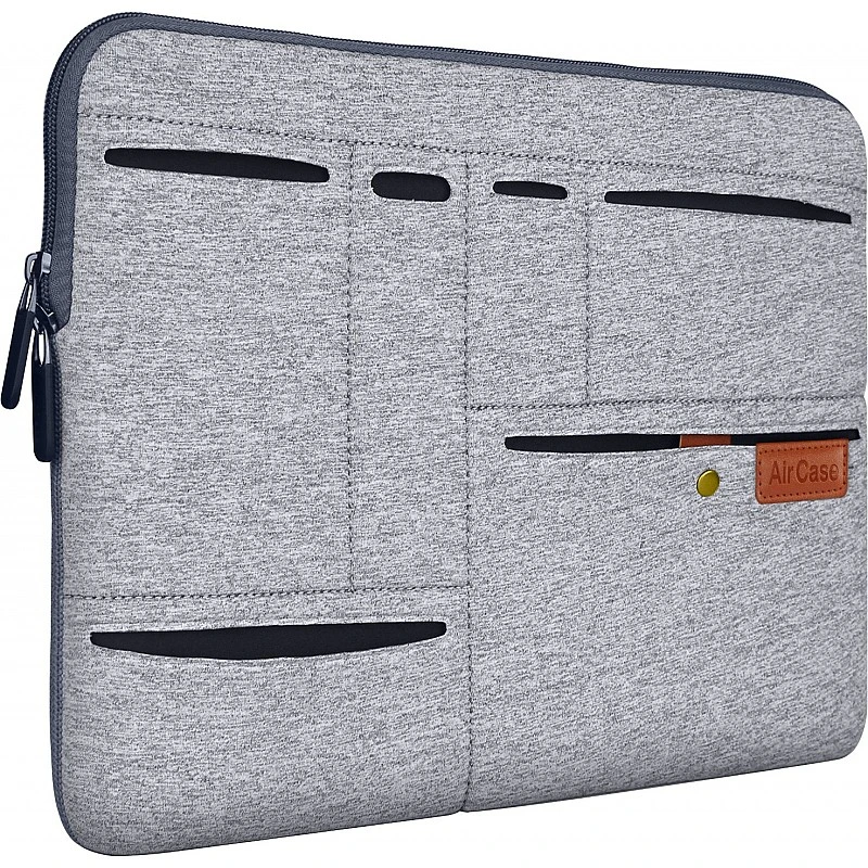 AirCase Laptop Bag Sleeve Case Cover for 14-Inch Laptop MacBook 6-Multi Pockets Carbon Black AirCase Laptop Bag Sleeve Case Cover for 14-Inch Laptop MacBook 6-Multi Pockets Carbon Black