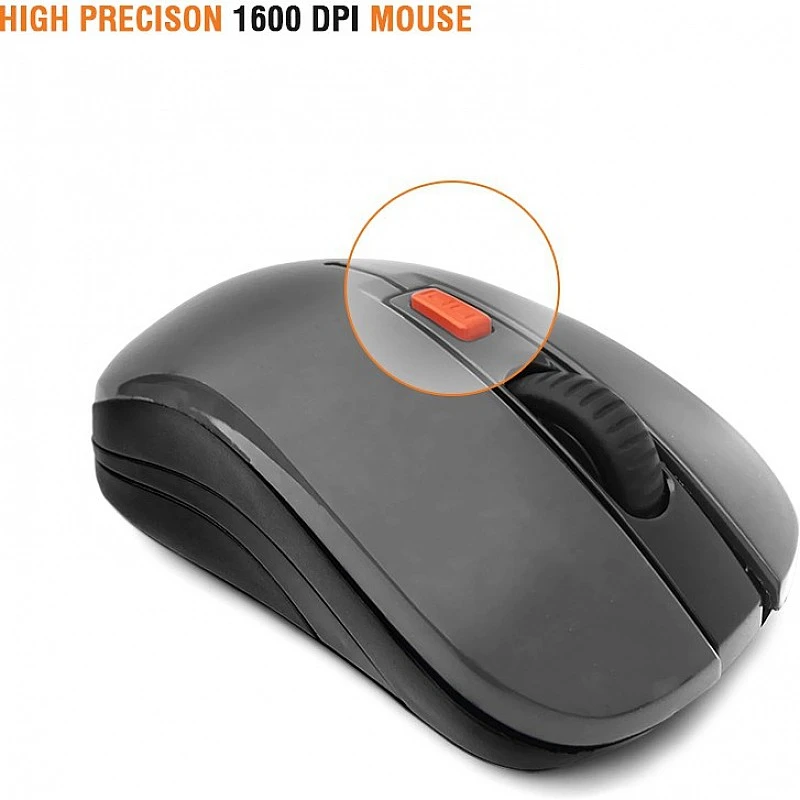 Amkette Optimus Wireless Keyboard and Optical Mouse Sensor (Black) - Amkette Optimus Wireless Keyboard and Optical Mouse Sensor (Black) -
