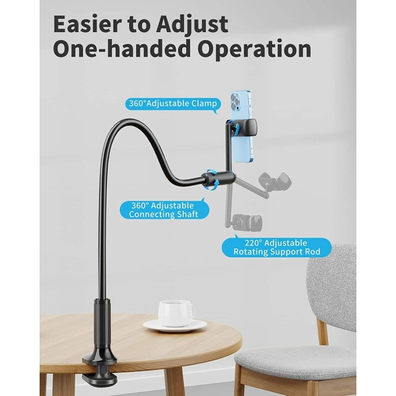 Callas Gooseneck Phone Holder, Universal Mobile Phone Holder & Tablet Holder with 360° Rotation Callas Gooseneck Phone Holder, Universal Mobile Phone Holder & Tablet Holder with 360° Rotation