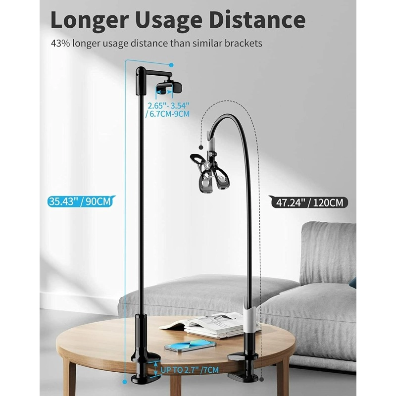 Callas Gooseneck Phone Holder, Universal Mobile Phone Holder & Tablet Holder with 360° Rotation Callas Gooseneck Phone Holder, Universal Mobile Phone Holder & Tablet Holder with 360° Rotation