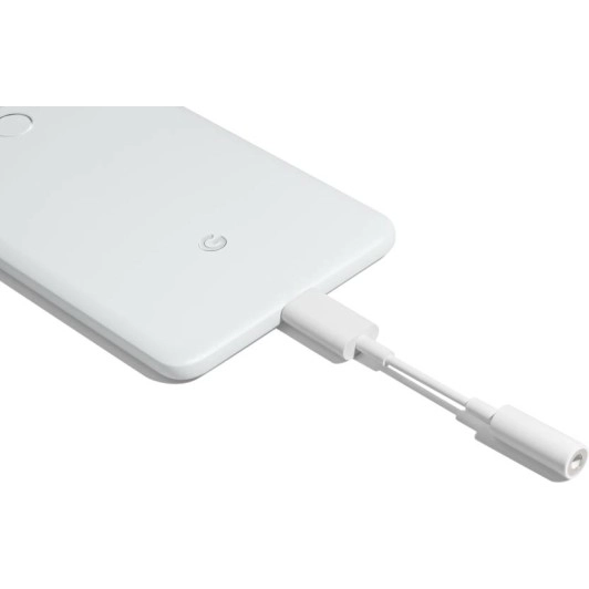 Google Pixel White USB Type C to 3.5 mm Adaptor Phone Converter  (Android, iOS)