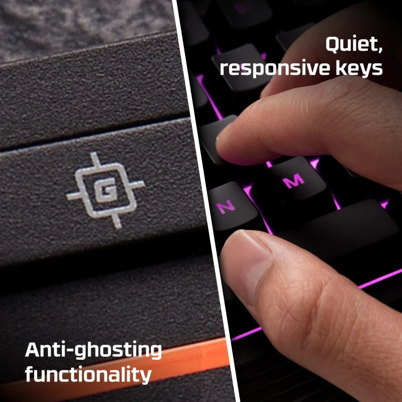 HyperX Alloy HX-KB5ME2-US Core RGB Membrane Gaming Keyboard (Black) HyperX Alloy HX-KB5ME2-US Core RGB Membrane Gaming Keyboard (Black)