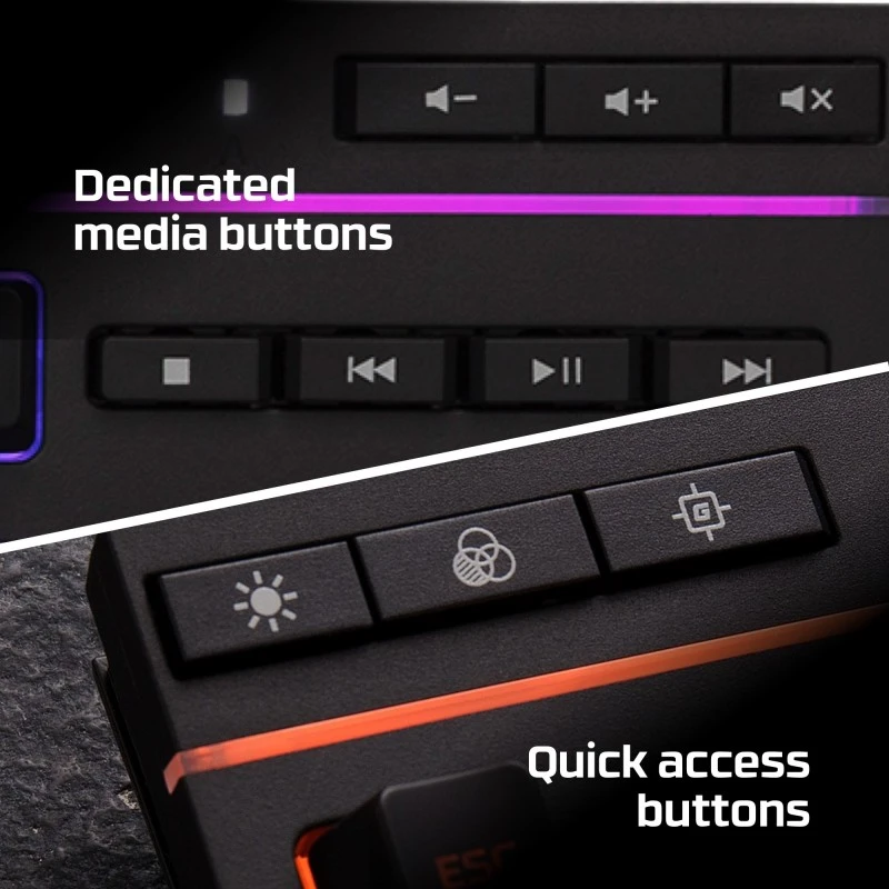 HyperX Alloy HX-KB5ME2-US Core RGB Membrane Gaming Keyboard (Black) HyperX Alloy HX-KB5ME2-US Core RGB Membrane Gaming Keyboard (Black)