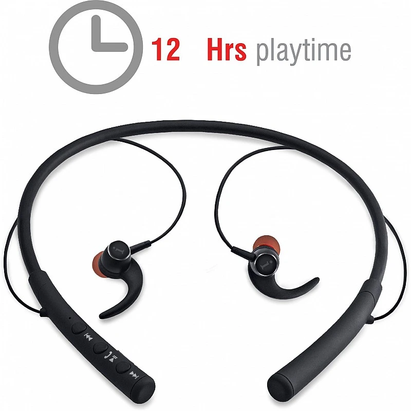 iBall EarWear Base BT 5.0 Neckband Earphone with Mic and 12 Hours Battery Life (Coral Blue) iBall EarWear Base BT 5.0 Neckband Earphone with Mic and 12 Hours Battery Life (Coral Blue)